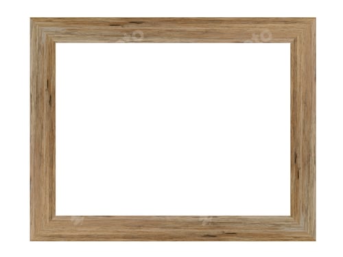 Preview: Wooden picture frame isolated on white background. with clipping path.