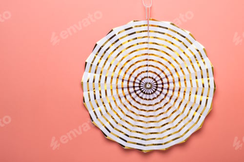 Preview: Festive abstract background with striped paper decorations