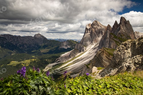 Preview: Majestic mountain scenery - Seceda, Dolomites, Italy.