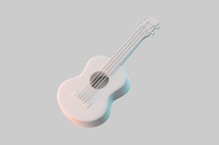 Preview: Minimalist white ukulele
