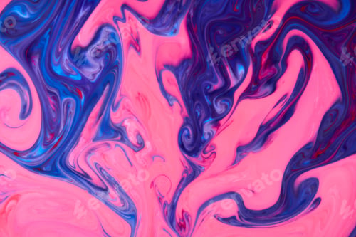 Preview: Abstract Paint Color Background. Exoplanet Cosmic Sea Pattern, Paint Stains. Marbleized Effect
