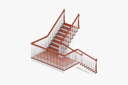 Preview: Residential Staircase with Landing