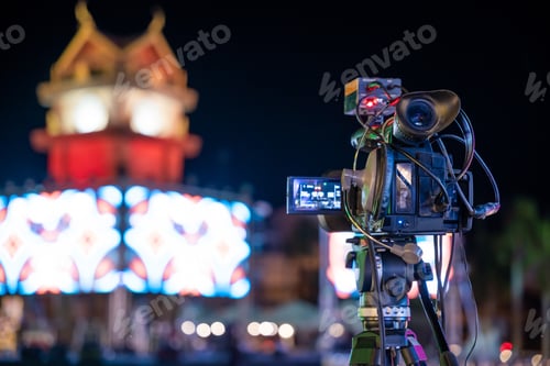 Preview: Professional video crew filming live event on stage. Expertise in movie production television