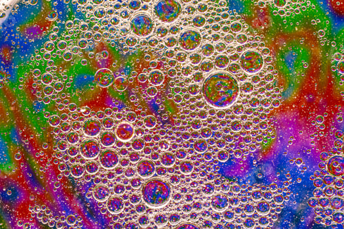 Preview: Colorful background with bubbles. Abstract background. Close up.
