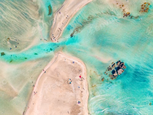 Preview: Aerial view of Elafonissi beach, Crete, Greece