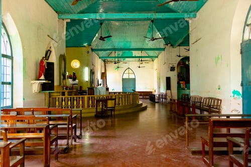 Preview: Weathered and Old Church Interior