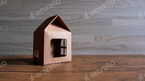 Preview: Home protecting insurance concept, Paper house, family home