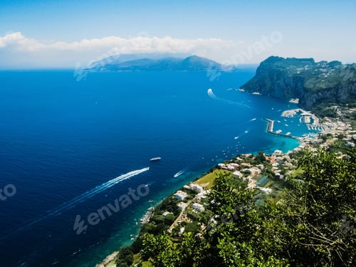 Preview: View from the sea of this picturesque Sorrento Italian Mediterranean city