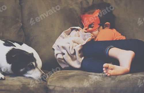 Preview: Little superhero (Owlette) fell asleep when she got home from school ❤️
