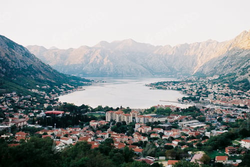 Preview: Ancient town at the foot of the mountains in the Bay of Kotor. Montenegro