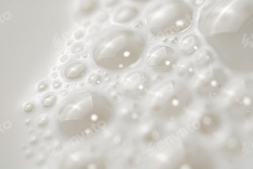 Preview: Fresh milk with air bubbles.