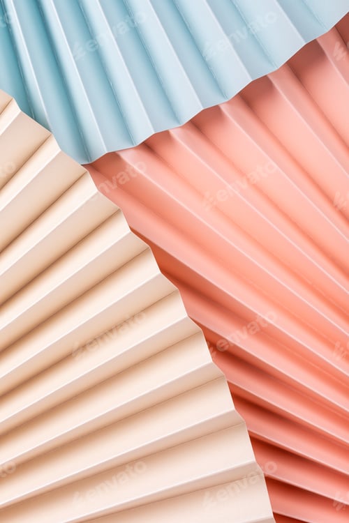 Preview: Colorful abstract background with paper fans