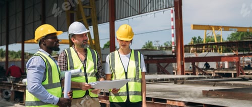 Preview: Engineer checking building strength and foundations, showing construction.