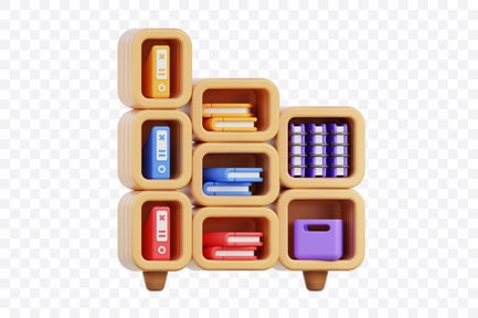 Preview: Horizontal Books Shelf