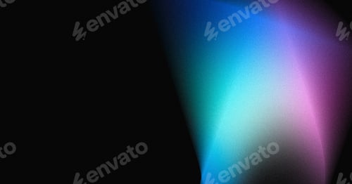 Preview: Blue grainy gradient glowing abstract colored light shape black noise texture background copy space