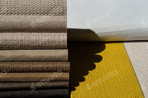Preview: Close-up of Multi-colored Fabric Samples