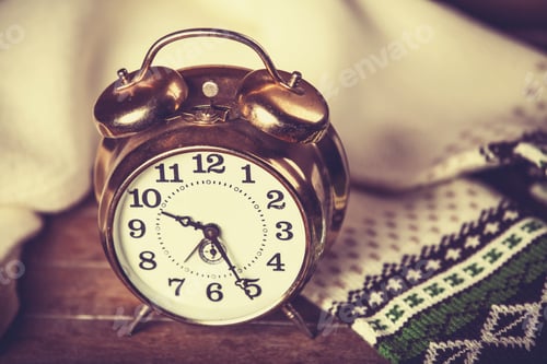 Preview: Alarm clock and scarf.