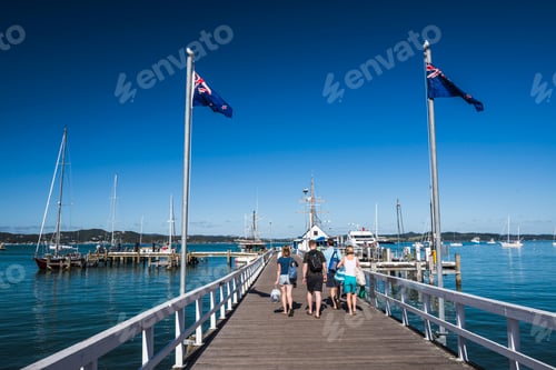 Preview: Family on holiday in Russell, Bay of Islands, Northland Region, North Island, New Zealand