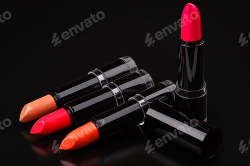Preview: Colorful lipsticks on black