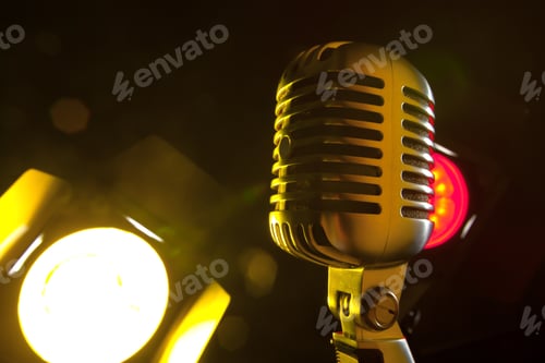 Preview: audio microphone retro style