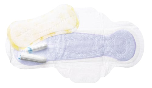 Preview: Women hygienic pads and tampons isolated on white