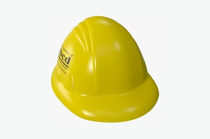 Vista previa: Gorro amarillo con logo de «miembro de abcd»