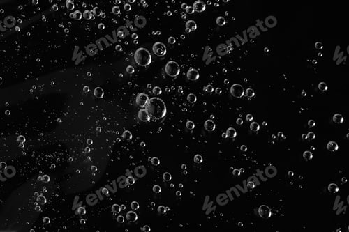 Preview: Close up macro Aloe vera gel cosmetic texture blue background with bubbles