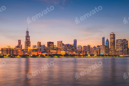 Preview: Chicago, Illinois, USA Lakefront Skyline