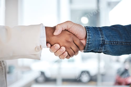 Preview: Business people, handshake and meeting in partnership, support or trust for teamwork or unity at th