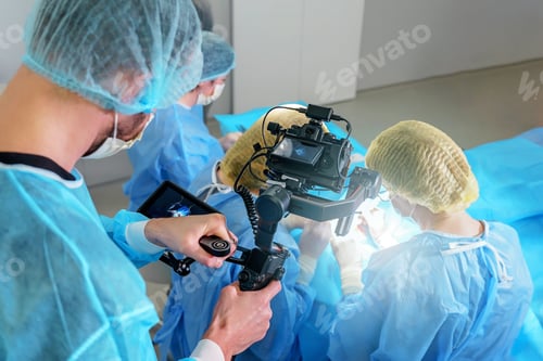 Preview: Blepharoplasty plastic surgery. Rejuvenation of the area around the eyes