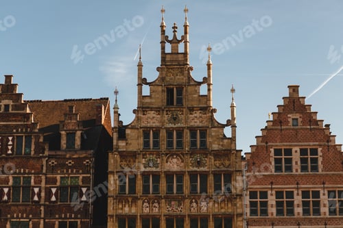Preview: beautiful architecture of traditional buildings in Ghent, Belgium