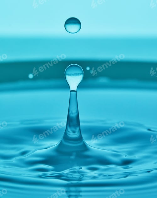 Preview: Abstract background of splash of color water, collision of colored drops, the concept