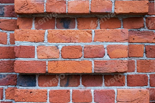 Preview: Fragment of a wall of a red brick building.
