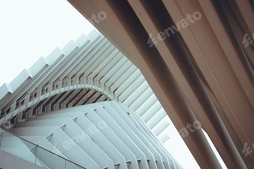 Preview: Bright and airy pattern. Modern architecture. Futuristic.