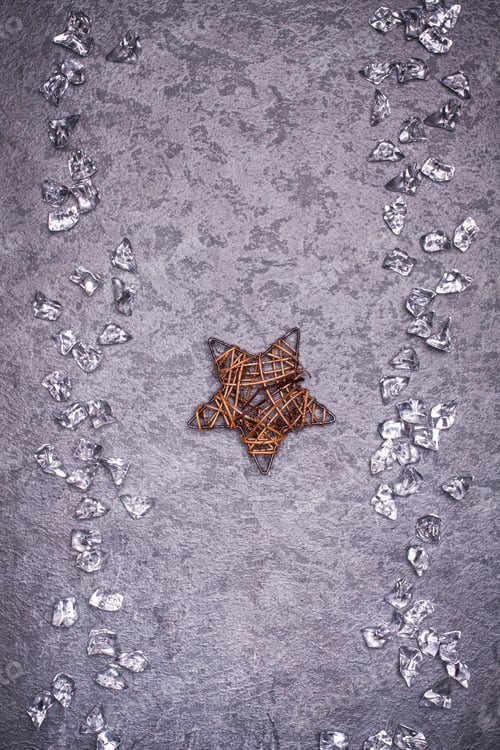 Preview: Christmas greeting card. Noel festive background. New year symbol. Star.