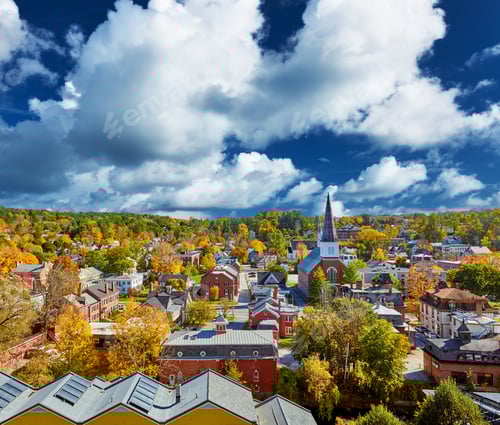 Preview: Montpelier town skyline in autumn, Vermont, USA