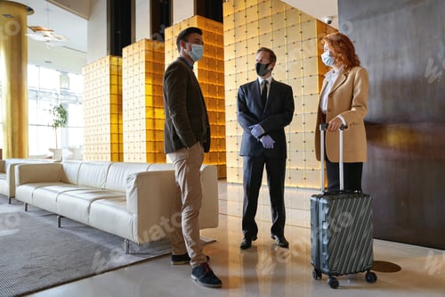 Preview: Hotel administrator meeting the guests and talking to them