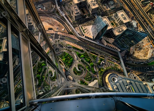 Preview: Dubai downtown view by sunset, Dubai, United Arab Emirates
