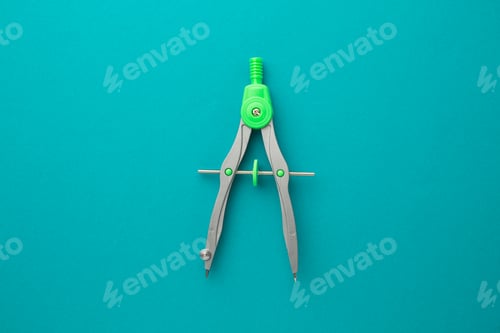 Preview: Colored items for school on a bright background
