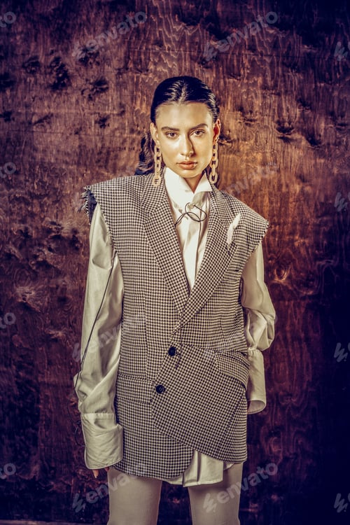 Preview: Beautiful Lady Posing For A Photo Wearing Fashionable Outfit