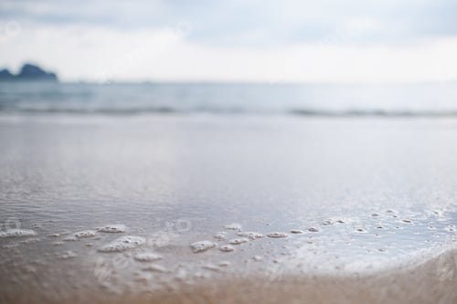 Preview: Landscape image of white sand beach and blue sky