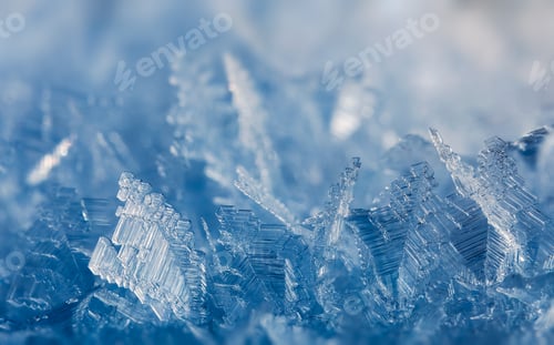 Preview: Winter background of ice crystals, icy background