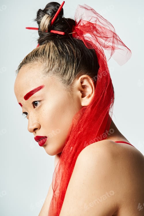 Preview: Scarlet Siren: Portrait of a Woman With Fiery Red Makeup