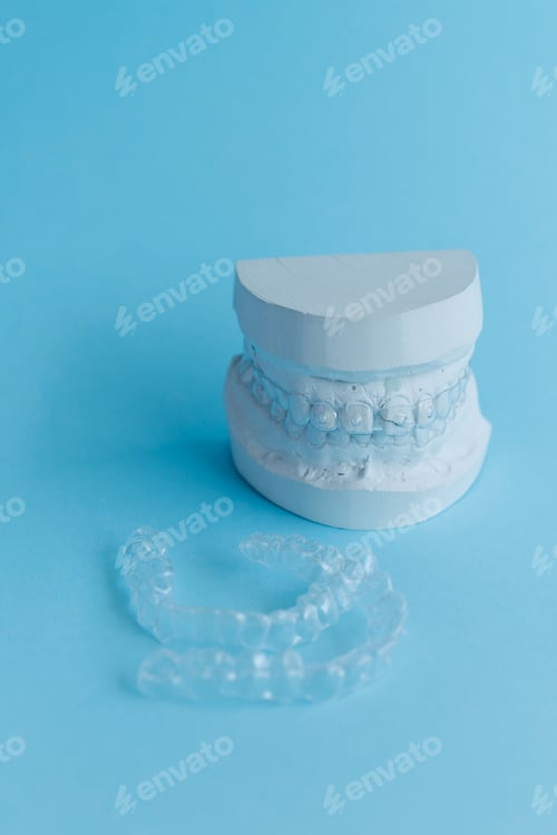 Preview: Dental plaster mold and orthodontic silicone trainer