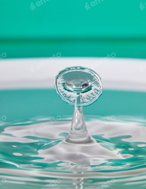 Preview: Abstract background of splash of color water, collision of colored drops, the concept