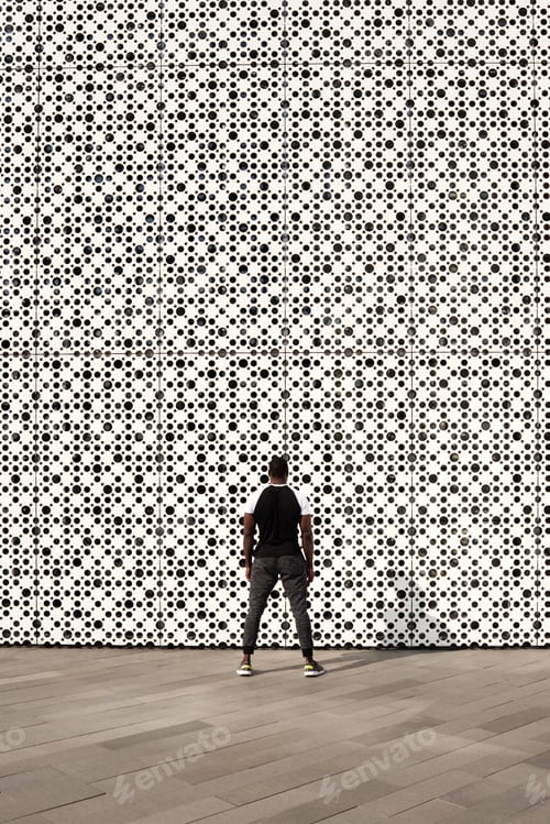 Preview: Man in Urban Setting Back View
