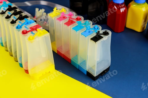 Preview: Refilling ink tank external bottle set for on inkjet printer