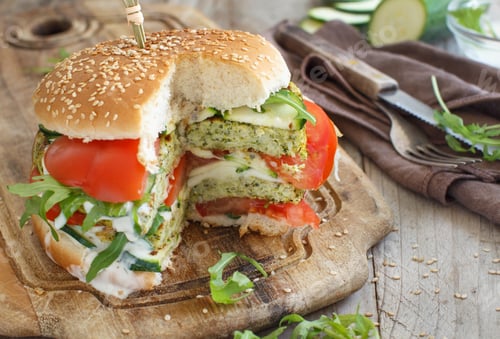 Preview: Healthy vegetarian burger