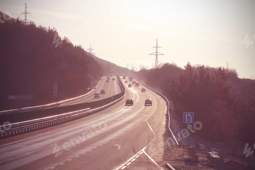 Preview: The Sun Is Shining On The Road In The Morning