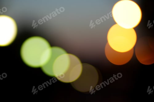 Preview: Blue, Red, Yellow, Blue, White Blurred Festive Bokeh Background With Stars For Christmas